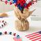 Glitzhome® 21" Patriotic Americana Red, White & Blue Floral Table Tree